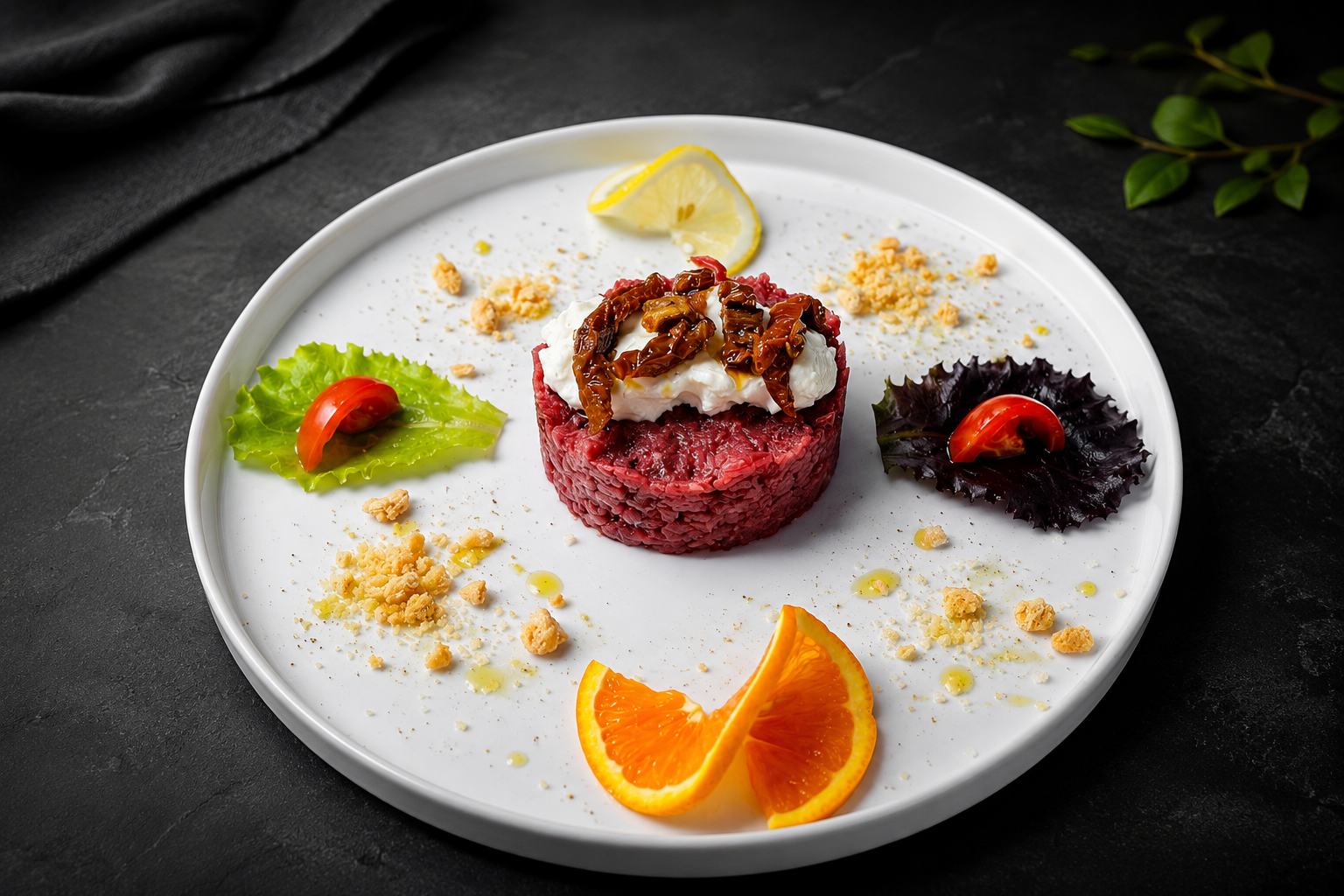 Tartare con burrata